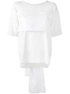 Mm6 Maison Margiela Layer Effect Panel T-shirt - White