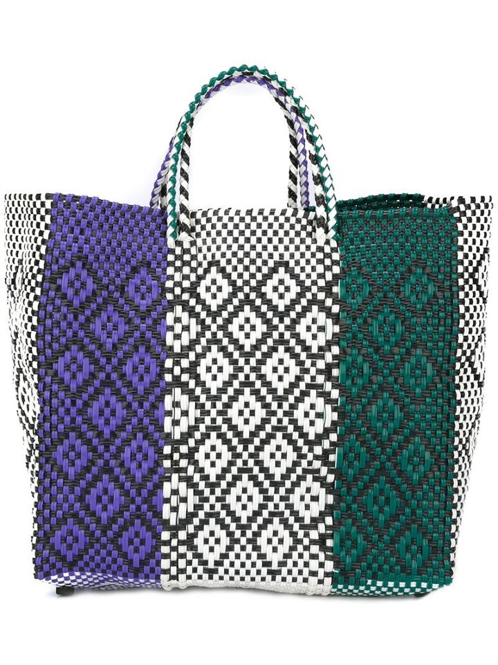 Truss Nyc Woven Tote, Women's, Purple