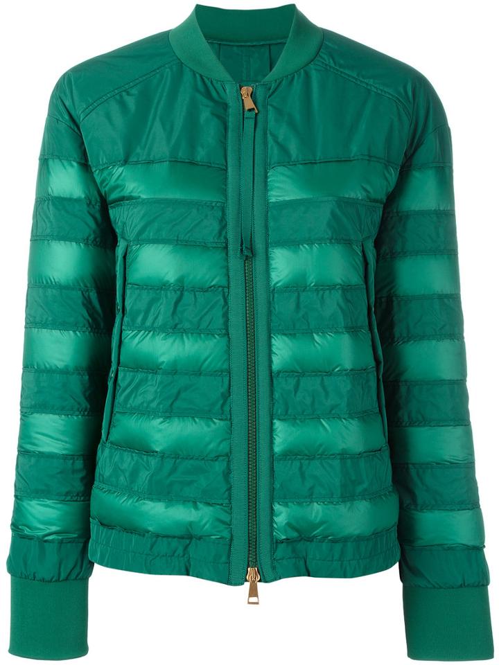 Moncler Brulee Cropped Jacket, Women's, Size: 0, Green, Polyamide/polyester/feather Down