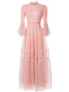 Costarellos Flared Lace Dress - Pink