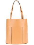 Tory Burch - Logo Print Tote Bag - Women - Leather - One Size, Nude/neutrals, Leather