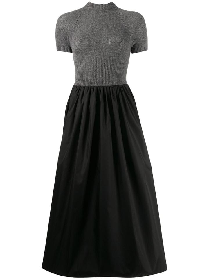 Prada Jumper Panelled Dress - Black
