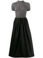 Prada Jumper Panelled Dress - Black