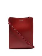 Jil Sander Red Tangle Small Leather Bag