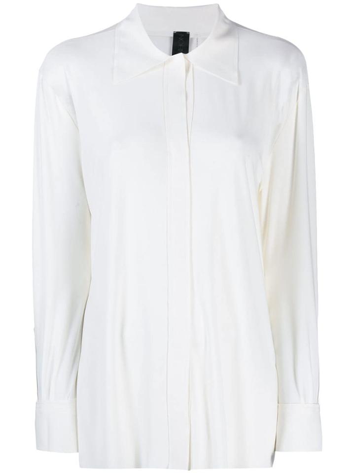 Norma Kamali Concealed Button Shirt - White