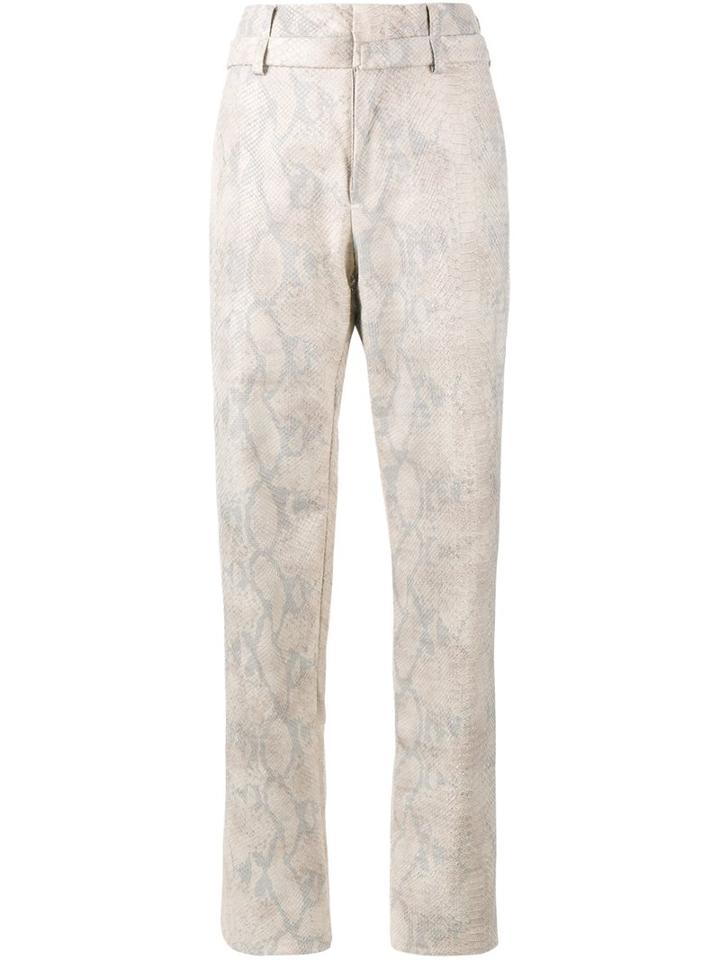 Y / Project Snakeskin Print Trousers, Women's, Size: 46, Nude/neutrals, Cotton/polyester/polyurethane/acetate