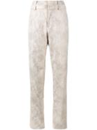 Y / Project Snakeskin Print Trousers, Women's, Size: 46, Nude/neutrals, Cotton/polyester/polyurethane/acetate
