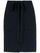 Egrey Drawstring Knit Skirt - Black