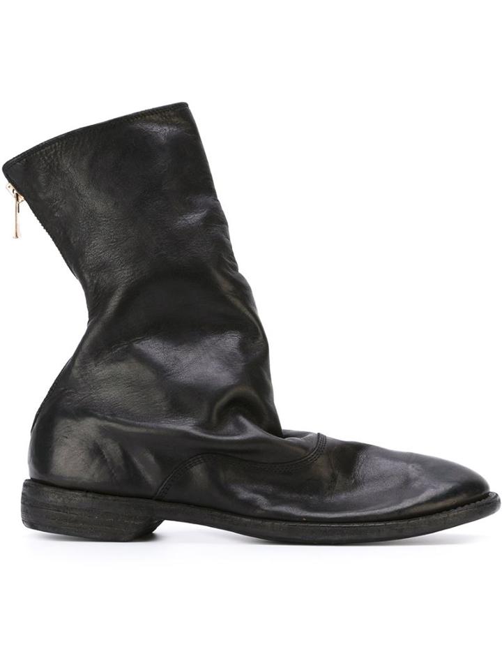 Guidi Back Zip Boots, Men's, Size: 41, Black, Leather/horse Leather