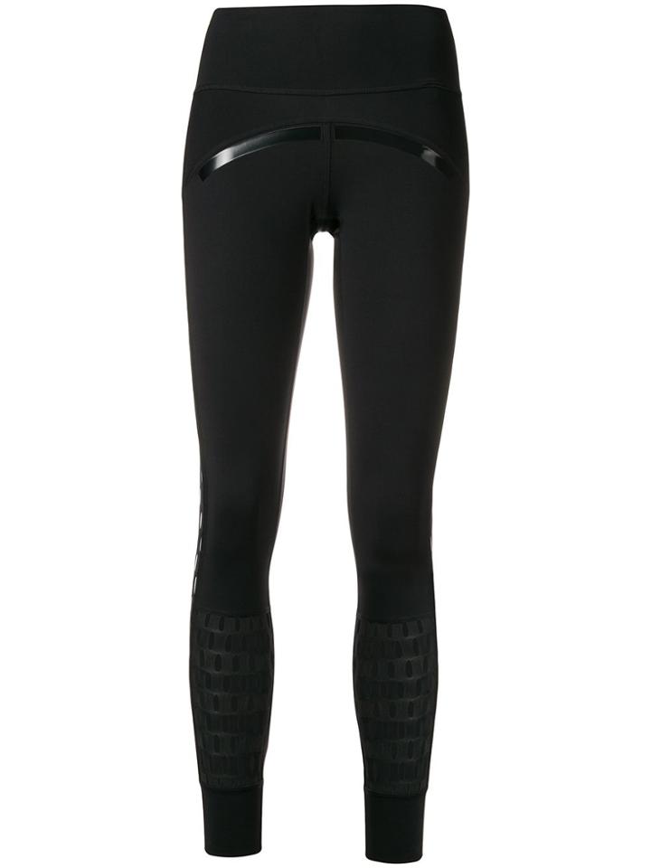 Adidas By Stella Mccartney Perforated Running Leggings - Black
