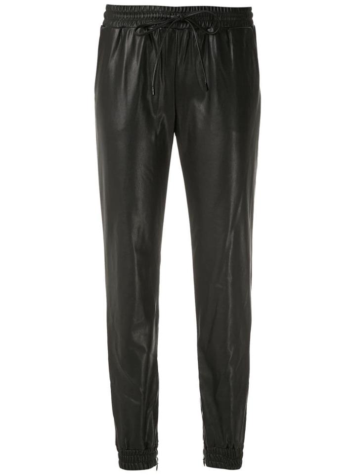 Michael Michael Kors Leather Jogger Pant - Black