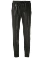 Michael Michael Kors Leather Jogger Pant - Black