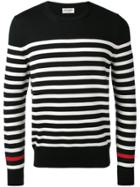 Thom Browne Raglan Crewneck Pullover With Ottoman Stitch In Navy