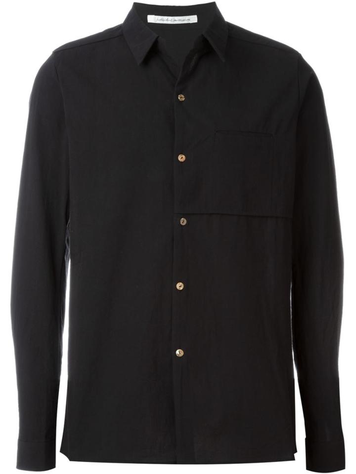 Individual Sentiments Woven One Pocket Shirt, Men's, Size: 1, Black, Cotton