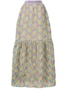 Missoni Mare Patterned Maxi Skirt - Green