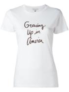 Bella Freud Growing Up In America T-shirt, Women's, Size: Xs, White, Cotton