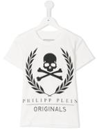 Philipp Plein Kids Skull Print T-shirt, Boy's, Size: 6 Yrs, Nude/neutrals