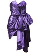 Alexandre Vauthier Metallic Bow Mini Dress - Purple
