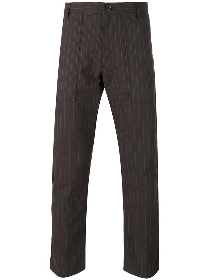 Comme Des Garçons Shirt - Pinstripe Trousers - Men - Cotton - L, Grey, Cotton