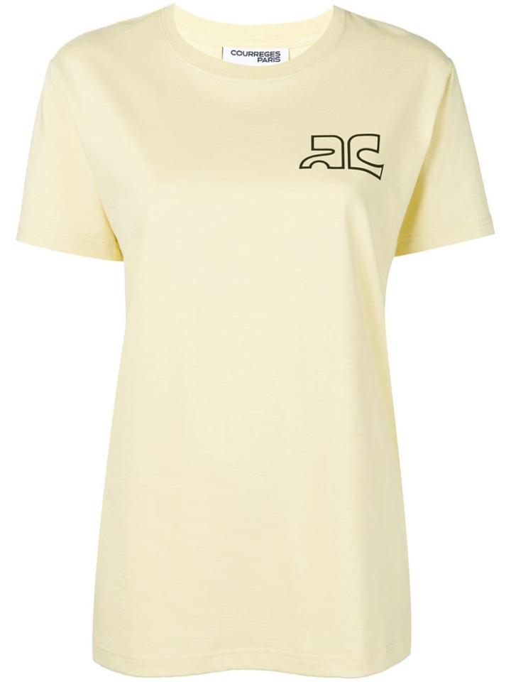 Courrèges Logo T-shirt - Yellow