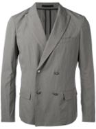 Paolo Pecora - Double Breasted Jacket - Men - Cotton/spandex/elastane - 50, Grey, Cotton/spandex/elastane