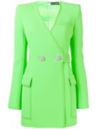 David Koma Belted Tailored Dress - Green