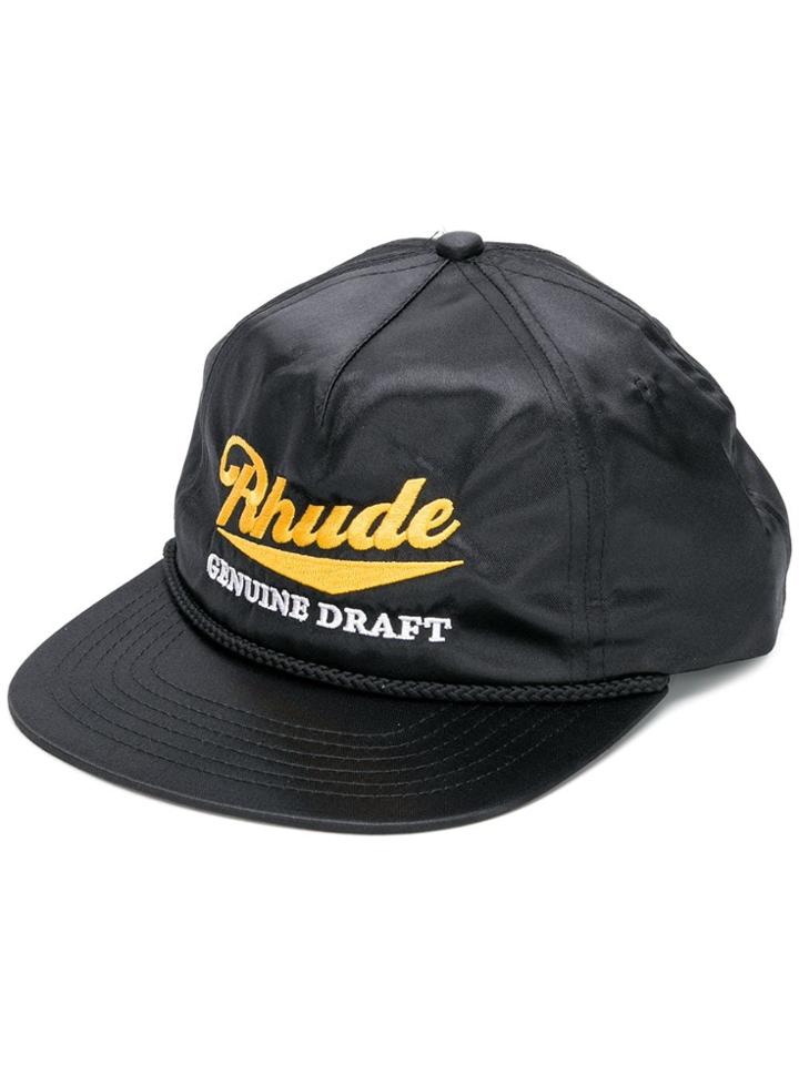 Rhude Logo Embroidered Cap - Black