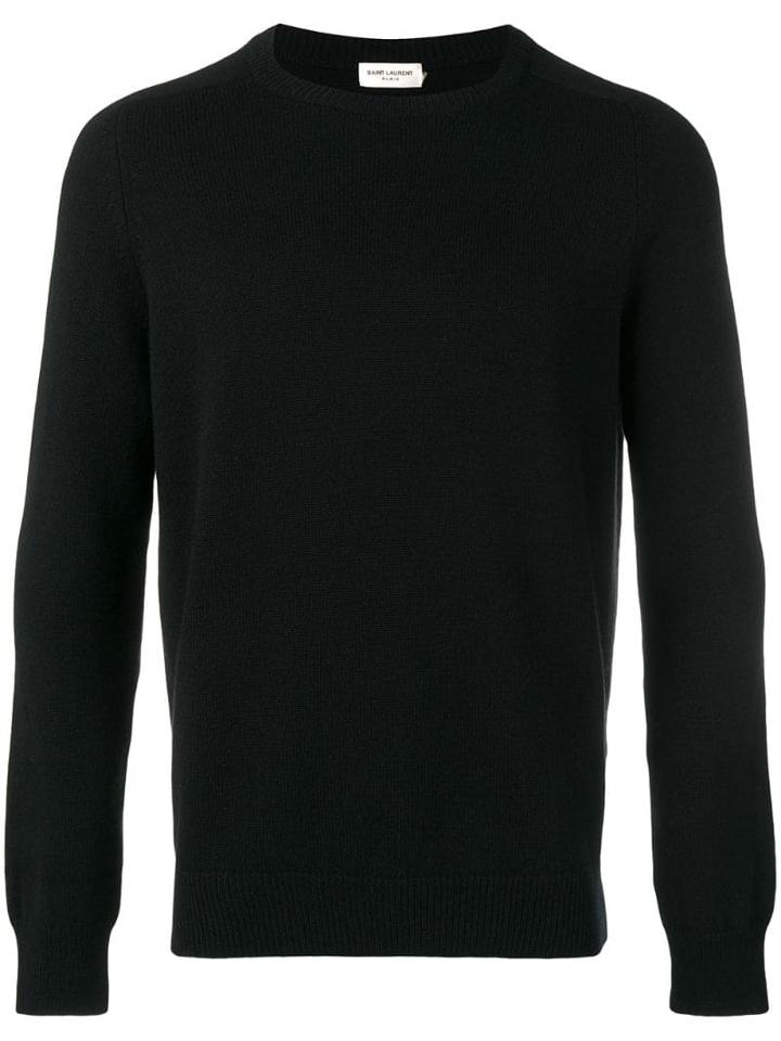 Saint Laurent Crewneck Cashmere Jumper - Black