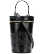Balmain Logo Embossed Bucket Bag - Black