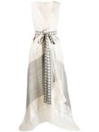 Rahul Mishra Draped Tie Front Dress - White
