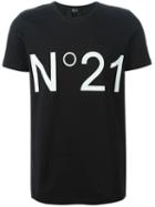 No21 Logo Print T-shirt, Men's, Size: Xl, Black, Cotton