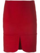 Dkny Front Slit Skirt - Red