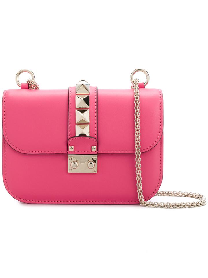 Valentino Valentino Garavan Glam Lock Shoulder Bag - Pink & Purple