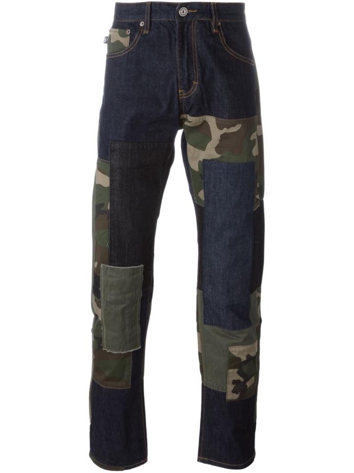 Mostly Heard Rarely Seen Patchwork Slim Jeans, Men's, Size: 32, Blue, Cotton
