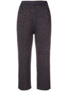Kenzo Lurex Ribbed Knit Trousers - Blue