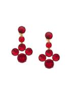 Oscar De La Renta Rivoli Stone Earrings - Red