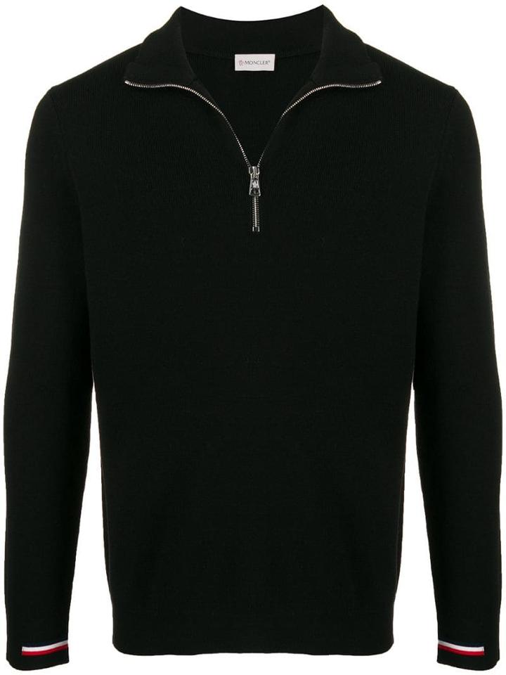 Moncler Half Zip Jumper - Black
