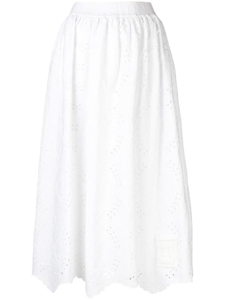 Off-white Asymmetric Embroidered Skirt