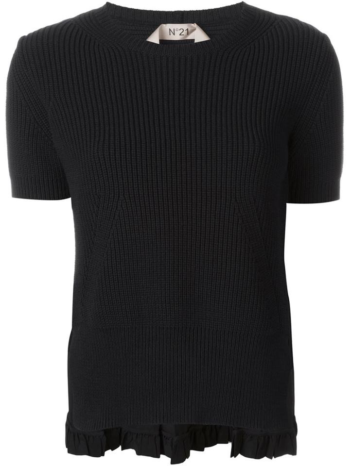 No21 Contrast Back Shortsleeved Sweater