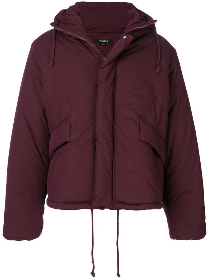 Yeezy Hooded Puffer Coat - Pink & Purple