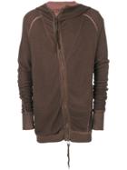 Army Of Me Asymmetric Zip-up Sweatshirt - Brown