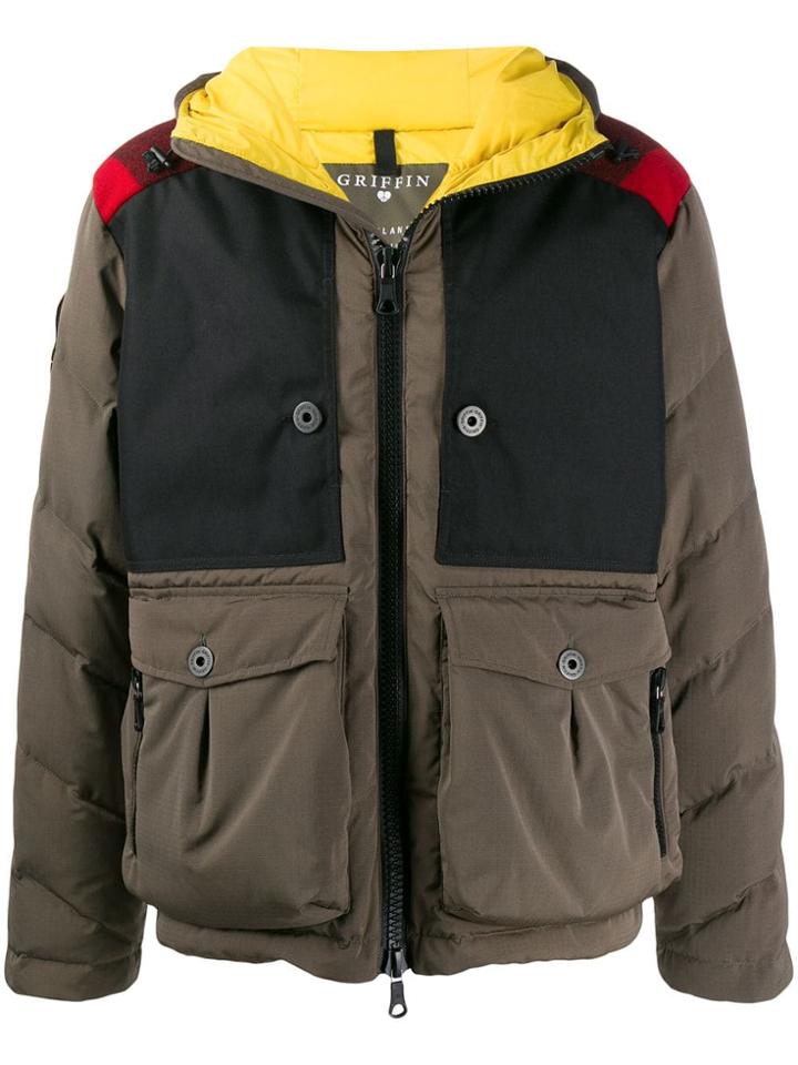 Griffin Appliqué Detail Hooded Jacket - Green