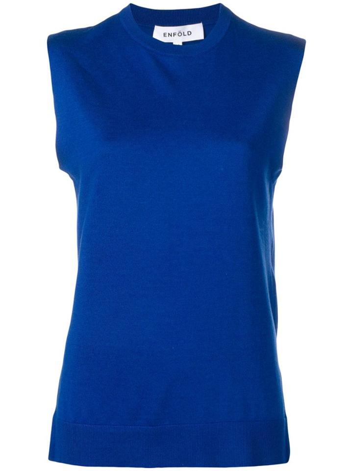 Enföld Sleeveless Jumper - Blue