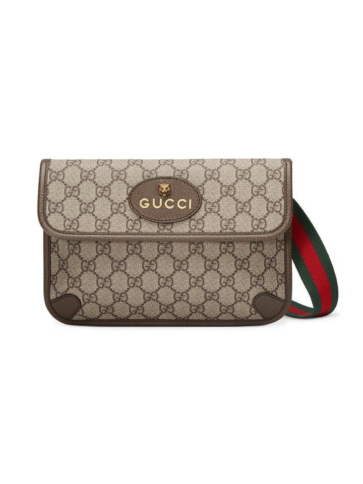 Gucci Gg Supreme Belt Bag - Brown