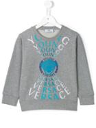 Young Versace Medusa Print Sweatshirt, Boy's, Size: 11 Yrs, Grey