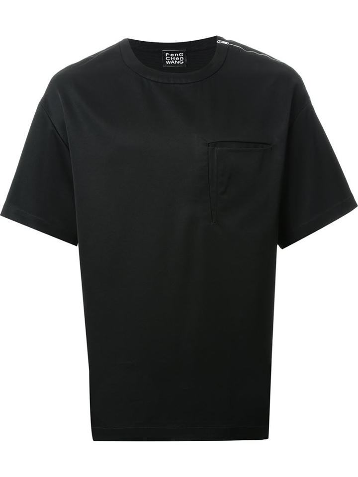 Fengchen Wang Shoulder Zip T-shirt