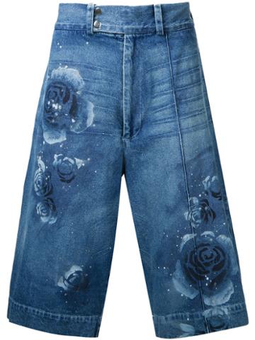 Marna Ro Bleach Floral Shorts, Men's, Size: Xs, Blue, Cotton