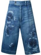 Marna Ro Bleach Floral Shorts, Men's, Size: Xs, Blue, Cotton