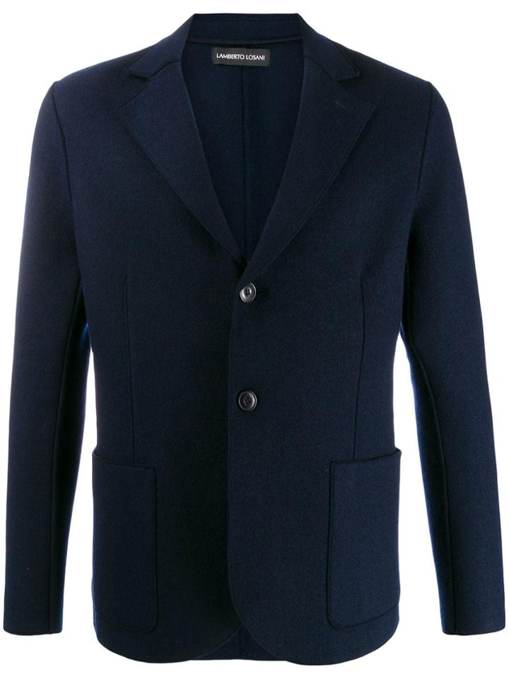 Lamberto Losani Tailored Felt Blazer - Blue
