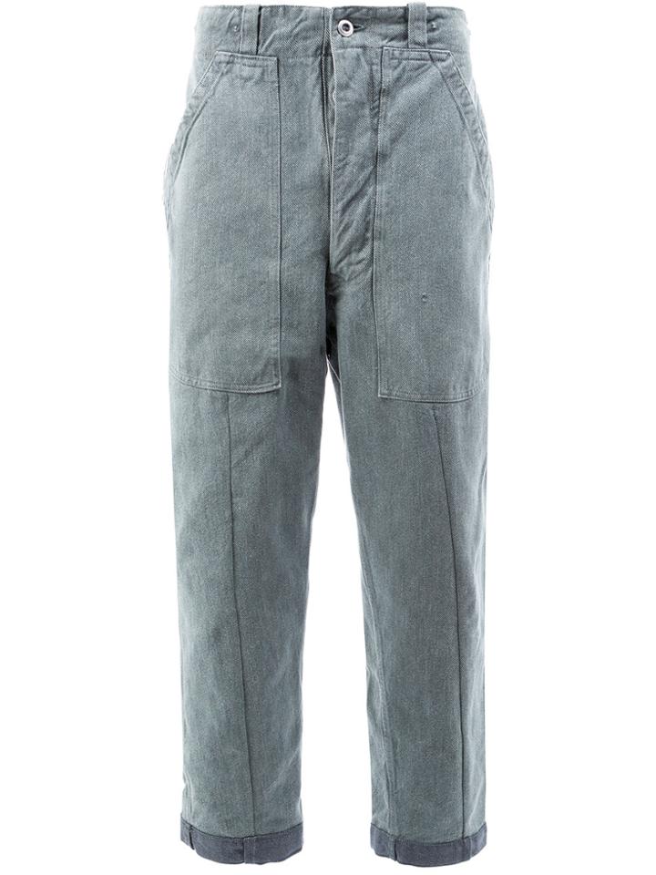 Myar Swiss Salt & Pepper Trousers - Blue